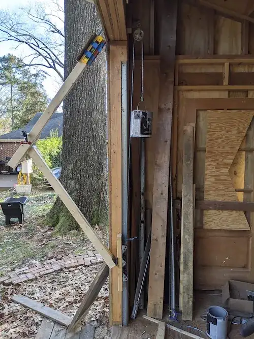 Photo of door pulley prototype