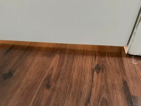 a door with a gap under it