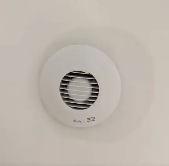 Image of a damp ceiling around an extractor fan
