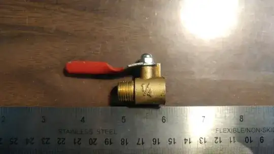 Side view of the damaged valve