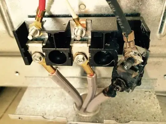 the black wire seems to be burnt because of the spark