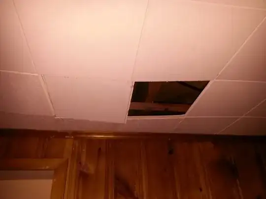 hole in ceiling