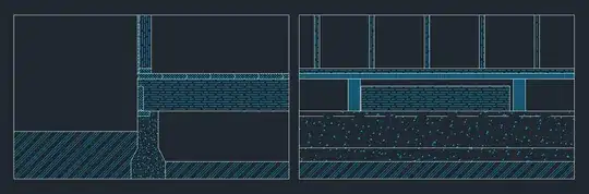 Foundation structure cross sections of profile A