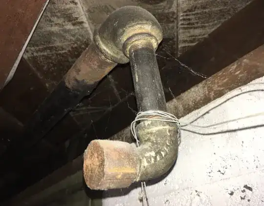 15 feet later it is reduced to 1-1/4 inch and capped