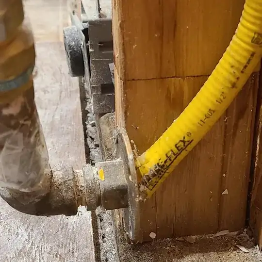 Picture of gas line termination