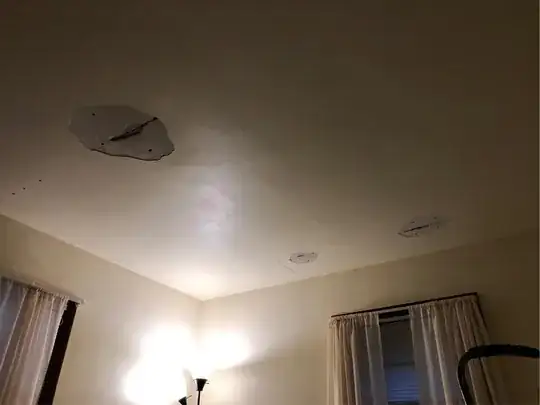 after peeling loose plaster and drilling holes