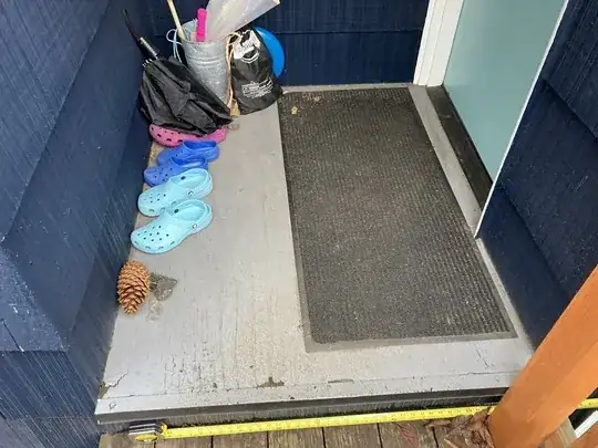 outdoor landing partially covered by roof