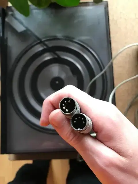 Pair of 5-pin DIN connectors