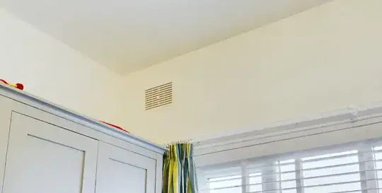 air vent in the bedroom