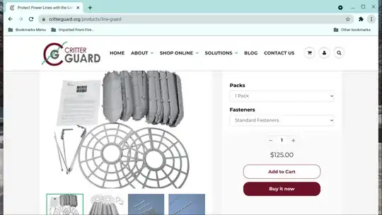 Critterguard webpage for electrical line baffles and spinners