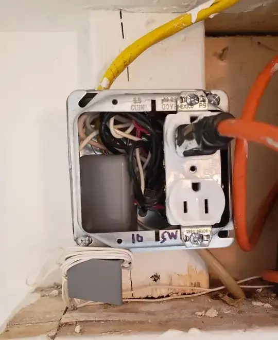 Door sensor relay in junction box with switched outlet