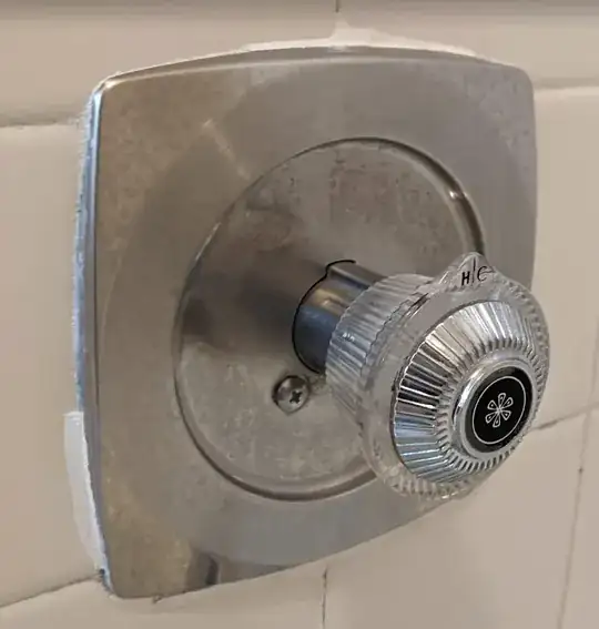 shower tub faucet knob view 1