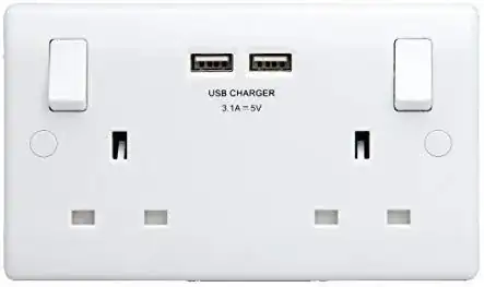 Click for larger image. UK typical USB outlet