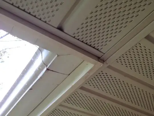 Water dripping through soffit