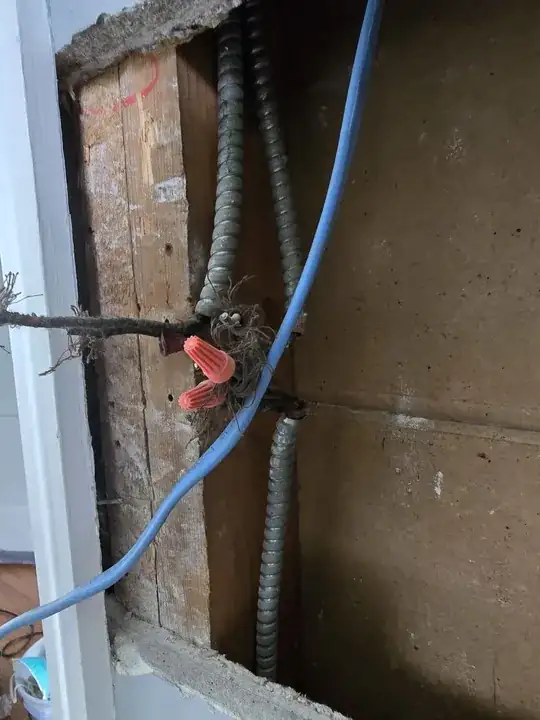 hole behind door moulding