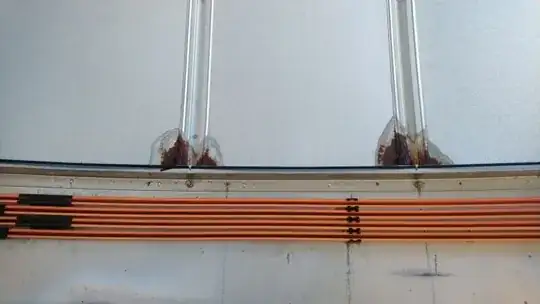 The bad seams, from inside