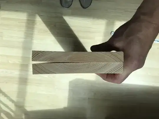 Scots Pine warping across the width