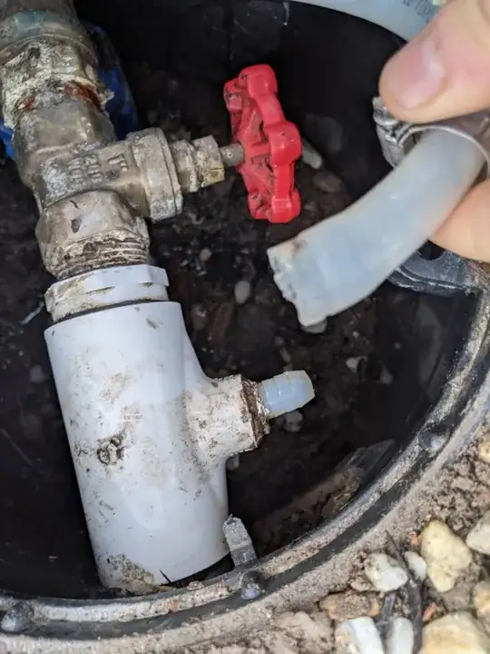 Inlet of fountain for water