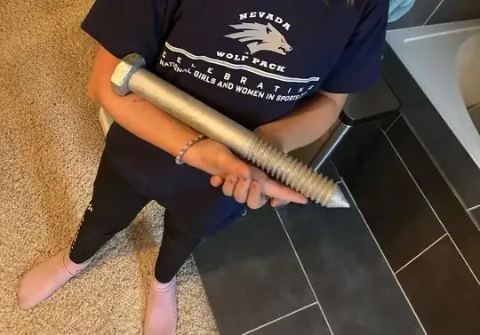 (photo: 2-inch diameter wood screw)