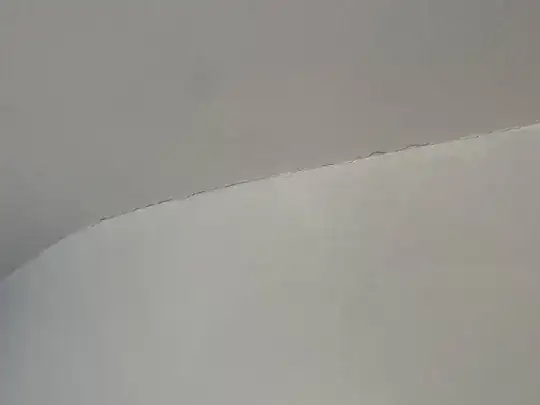 Crack where wall and ceiling meet