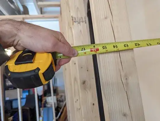 Speaking of distance, it's 15½" from the foundation to the outer edge