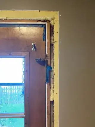 upper door, hinge side