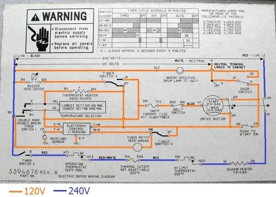 Random Electric Dryer Schematic