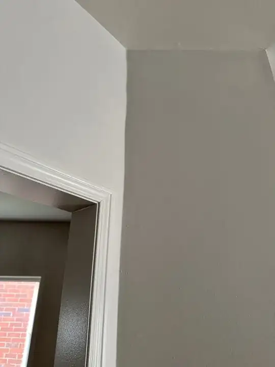 corner the third angle but drywall is not removed yet