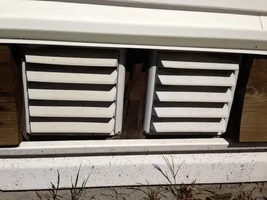 Close up of two vents