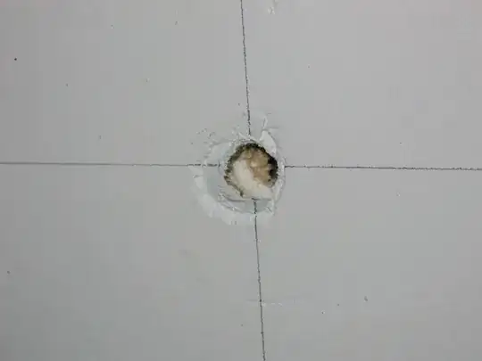 Ripped out drywall fastener