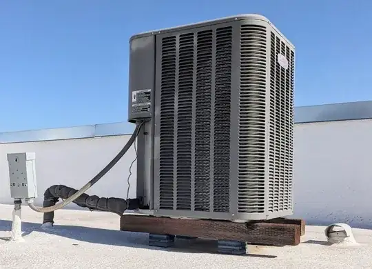 Roof-mounted A/C compressor