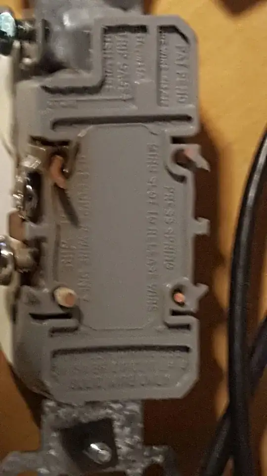 Here is the back of the receptacle