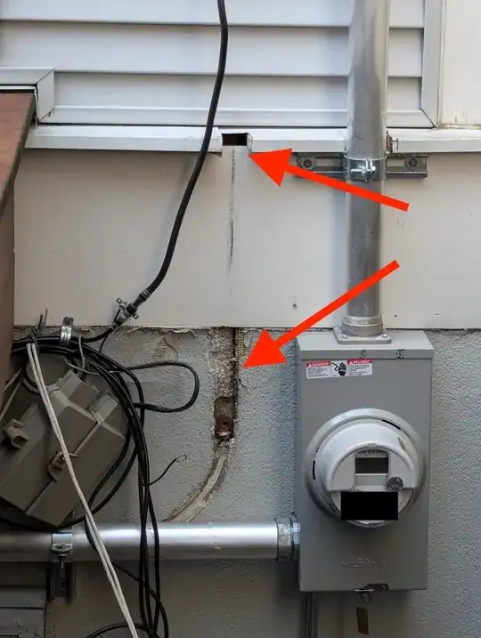 Damage from old conduit