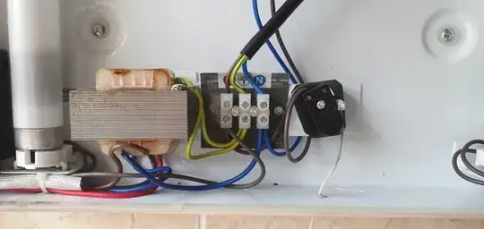 transformer, terminal block, switch