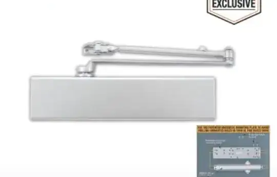 commercial door closer with hinged arm