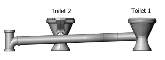 Angled waste pipe problem