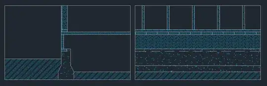 Foundation structure cross sections of profile D