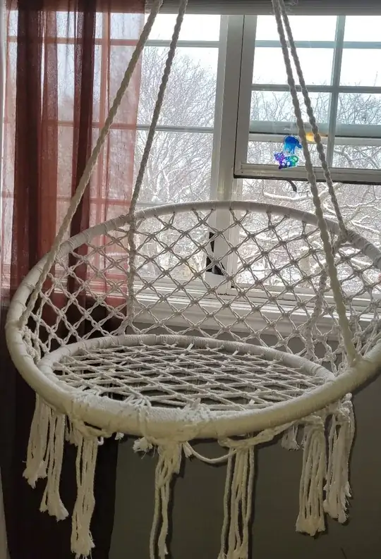 Macrame hammock swing chair I bought