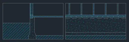 Foundation structure cross sections of profile C
