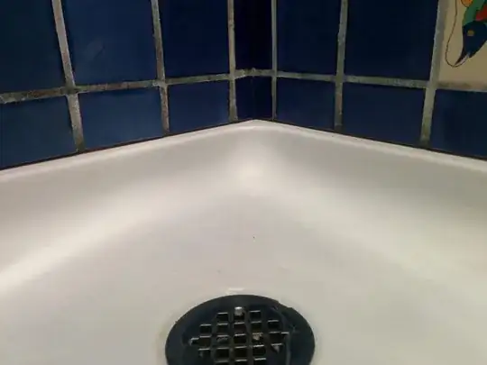 No caulk gap at bottom of tile shower