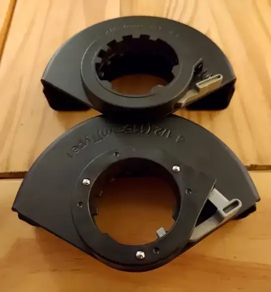 1090 on top with top+bottom cutouts, 0920 on bottom with bottom cutouts only and smaller diameter hole.