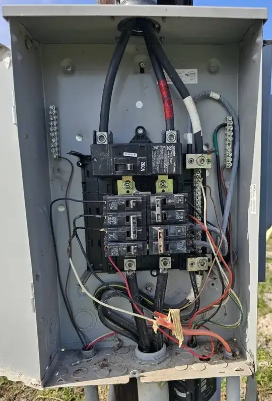 main panel below meter