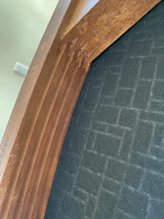 Ribbed part of the chair