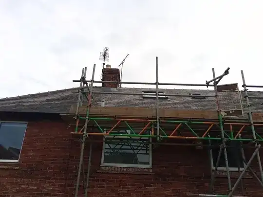 Photo of roof from back of house