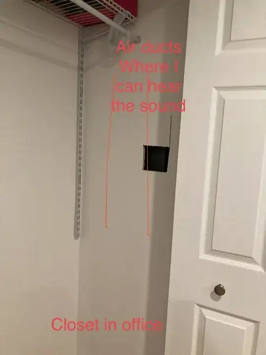 opposite side of the first picture, from inside the office, looking at where the air ducts are