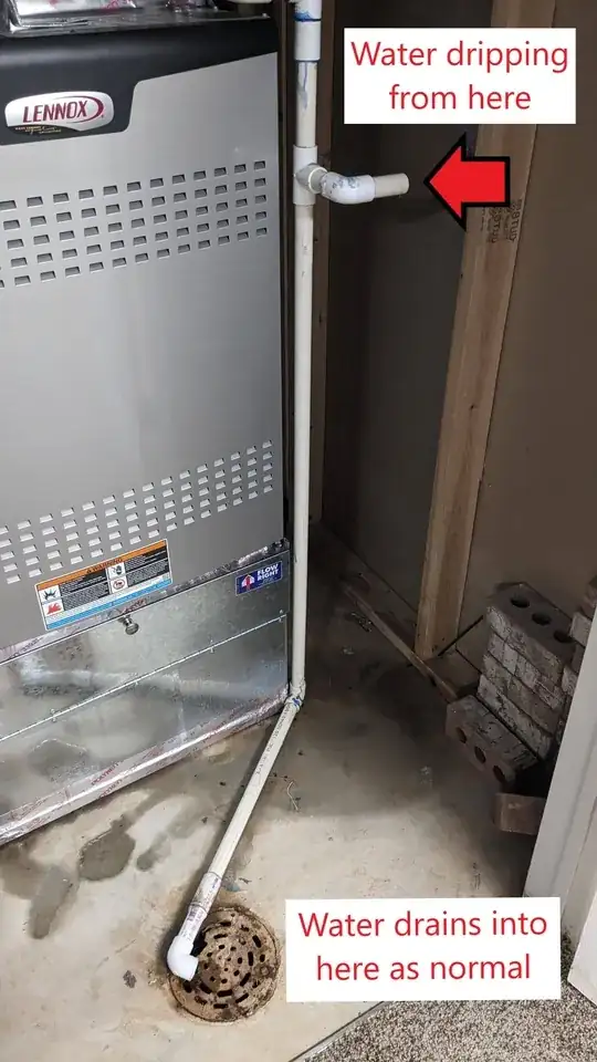 furnace photo with condensate line