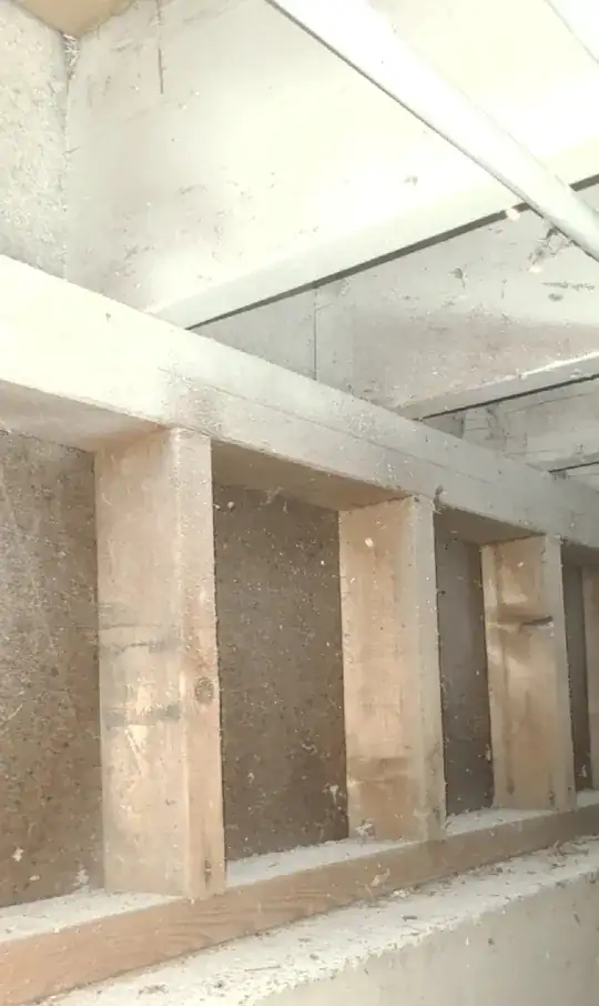 this is in the crawl space where the blocking and tension ties would be installed