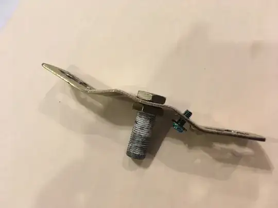 crossbar mounting strap removed from chandelier mounting