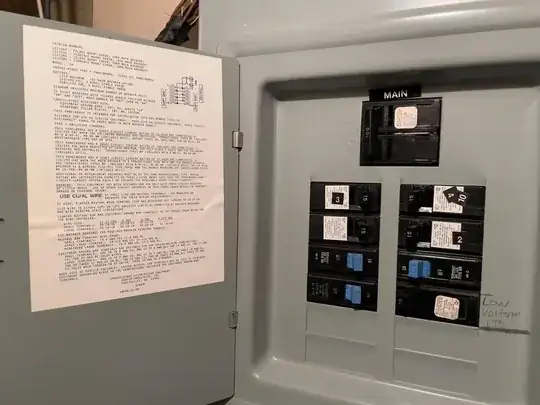 sub panel with door open