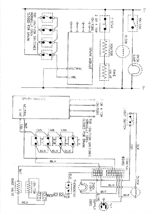 stove electronics diagram